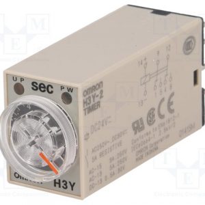 H3CR-A AC24-48/DC12-48, Temporizador multifunción Omron H3CR, 12 → 48 V  dc, 24 → 48V ac, 5A, 2 contactos, tempo. 0.05 s →